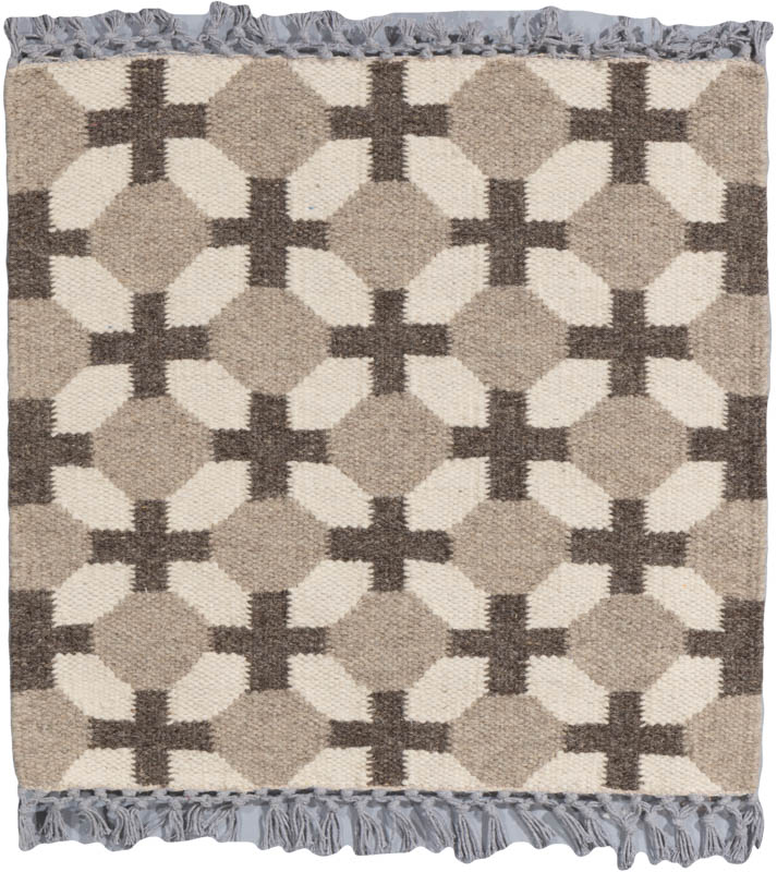 38581-EWV109A-Essential_Woven_Pattern_Natural_Wool_Rug-2'0''x2'0''-India-1