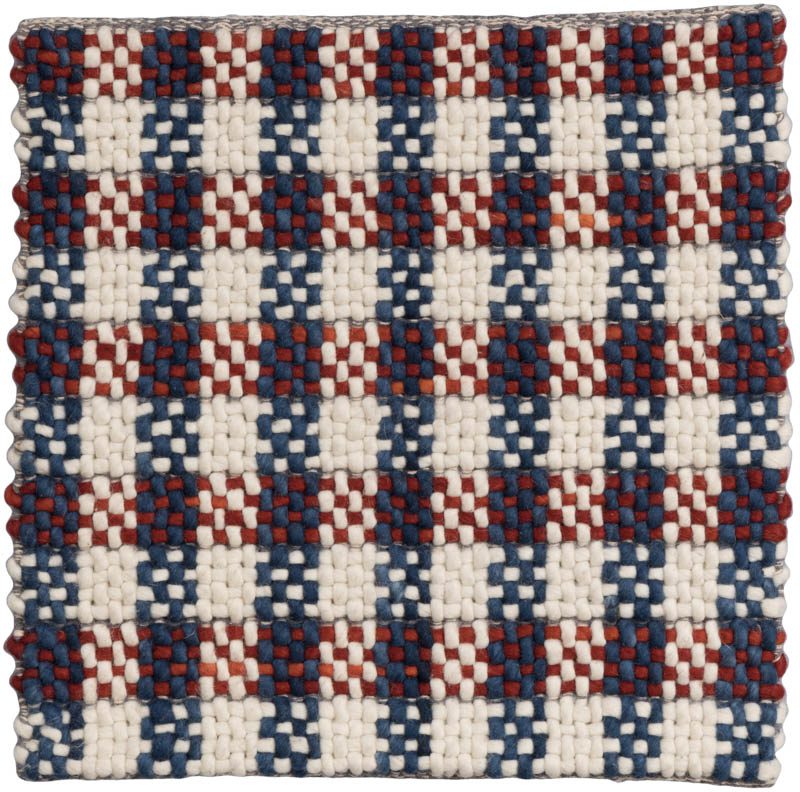 38585-EWV102A-Essential_Woven_Checkers_Red_White_Blue_Wool_Rug-2'0''x2'0''-India-1