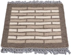38579-EWV112A-Essential Woven_Pattern_Natural_Wool_Rug-2'0''x2'0''-India-2
