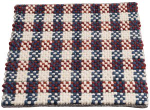 38585-EWV102A-Essential_Woven_Checkers_Red_White_Blue_Wool_Rug-2'0''x2'0''-India-2