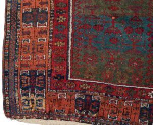 antique yoruk tribal prayer rug