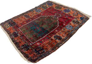 antique yoruk tribal prayer rug