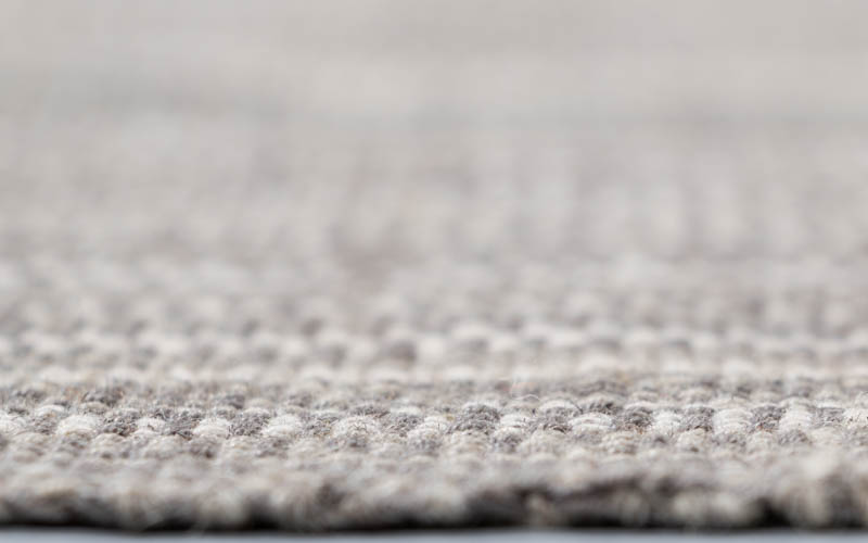 Persian Flat Weave Mono Plaid Gray Wool, Cotton Flat Weave Rug