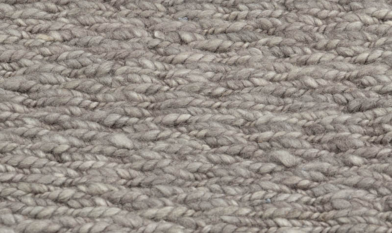 Buy Chunky Knit Natural Grey Wool Rug-TheRugShopUK