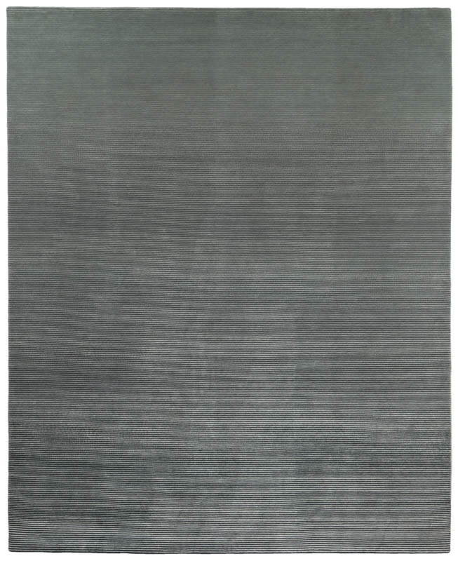 Super Luxe Ribbed Ombre Gray Green Rug, Gray And Green Rug