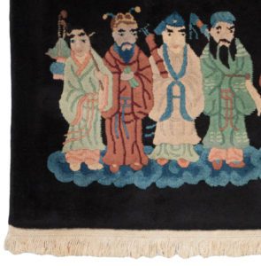 antique chinese immortal gods rug