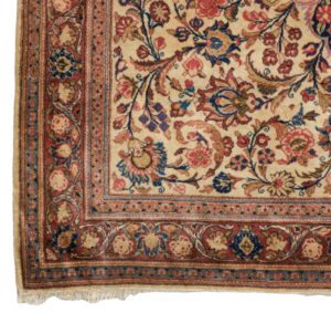 persian kashan semi-antique rug