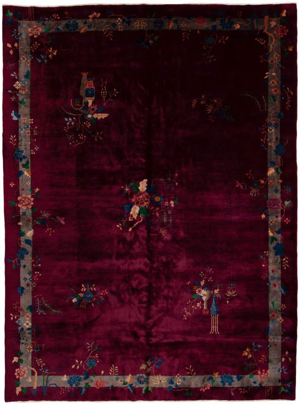 antique chinese wool rug