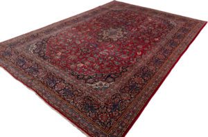 semi-antique persian kashan rug