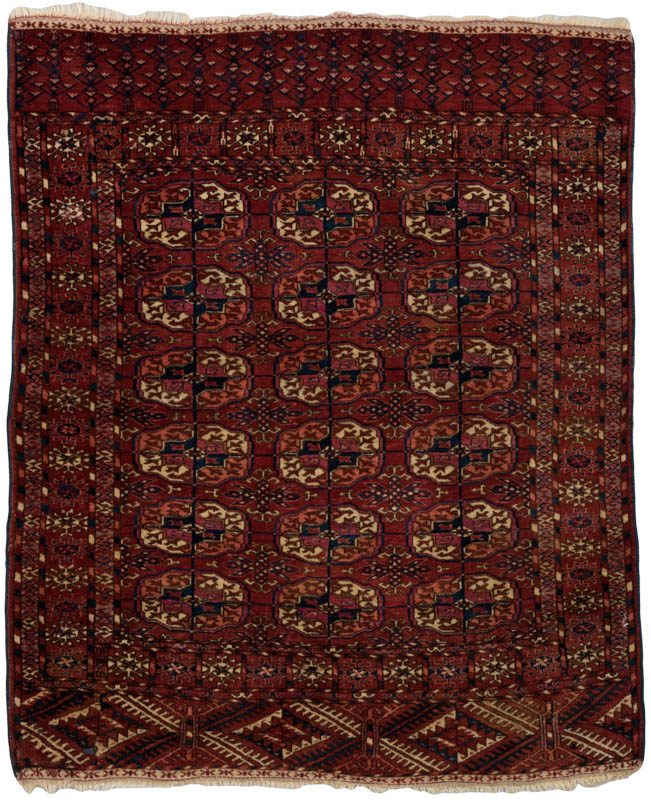 antique turkmen tekke bokara rug