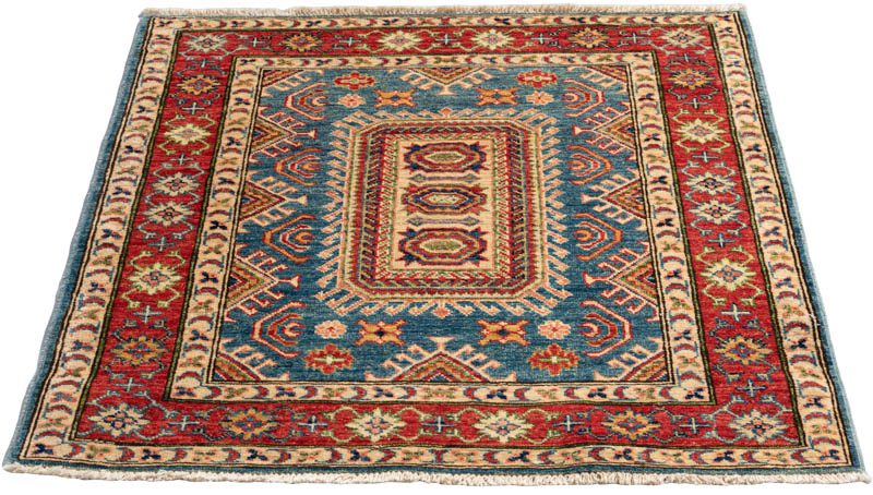 8x8 Kazak Natural Gray Afghan Natural dyes Hand knotted wool Square Ar –  Yildiz Rugs