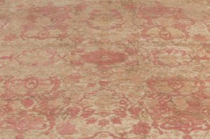 transitional wool and silk pink rug