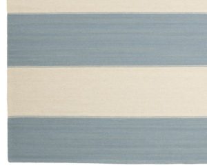 blue stripe flatweave rug