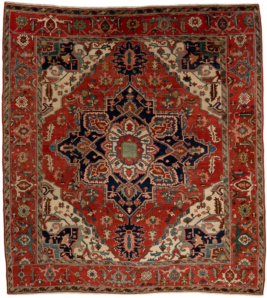 antique serapi rug