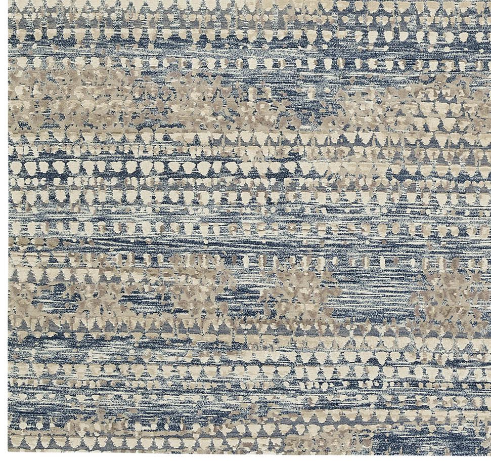 Tibetan Ciri Blue Beige White Wool