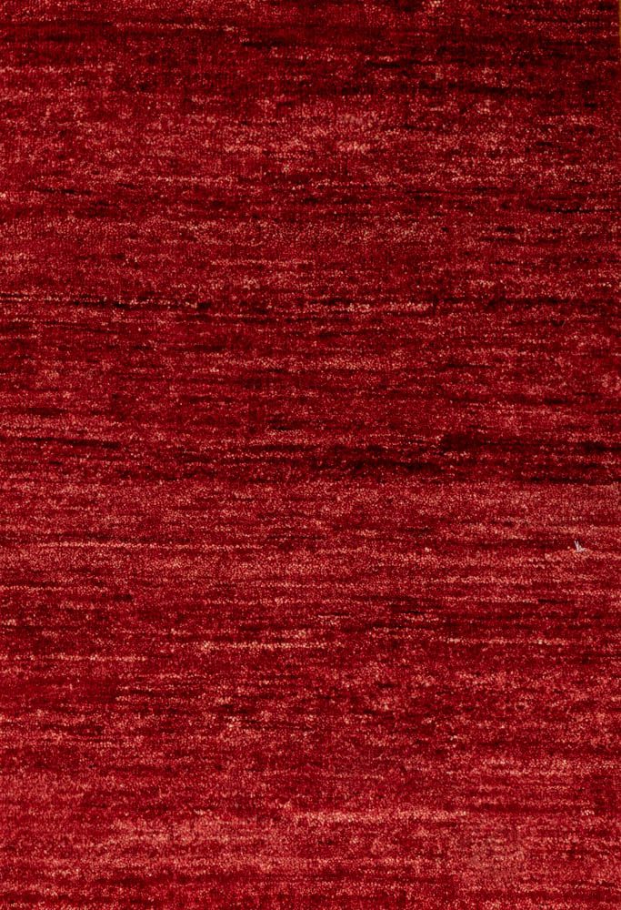 Essential Wool Knotted Modern Ghazni, Modern Red Rug