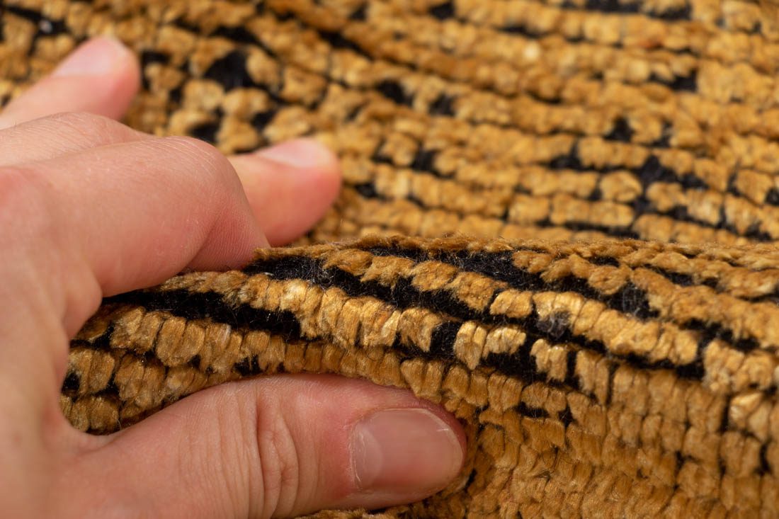 Designer Texture Hand Knotted Distressed Silk Ivory/Beige Rug - Kebabian's  Rugs
