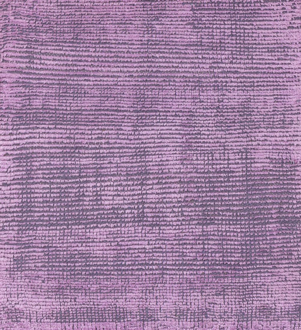 Designer Texture Hand Knotted, Pink And Purple Rug