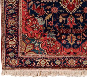 antique serapi wool rug