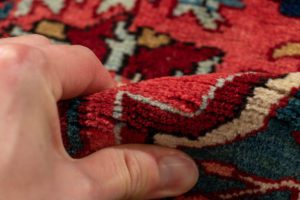 antique serapi wool rug