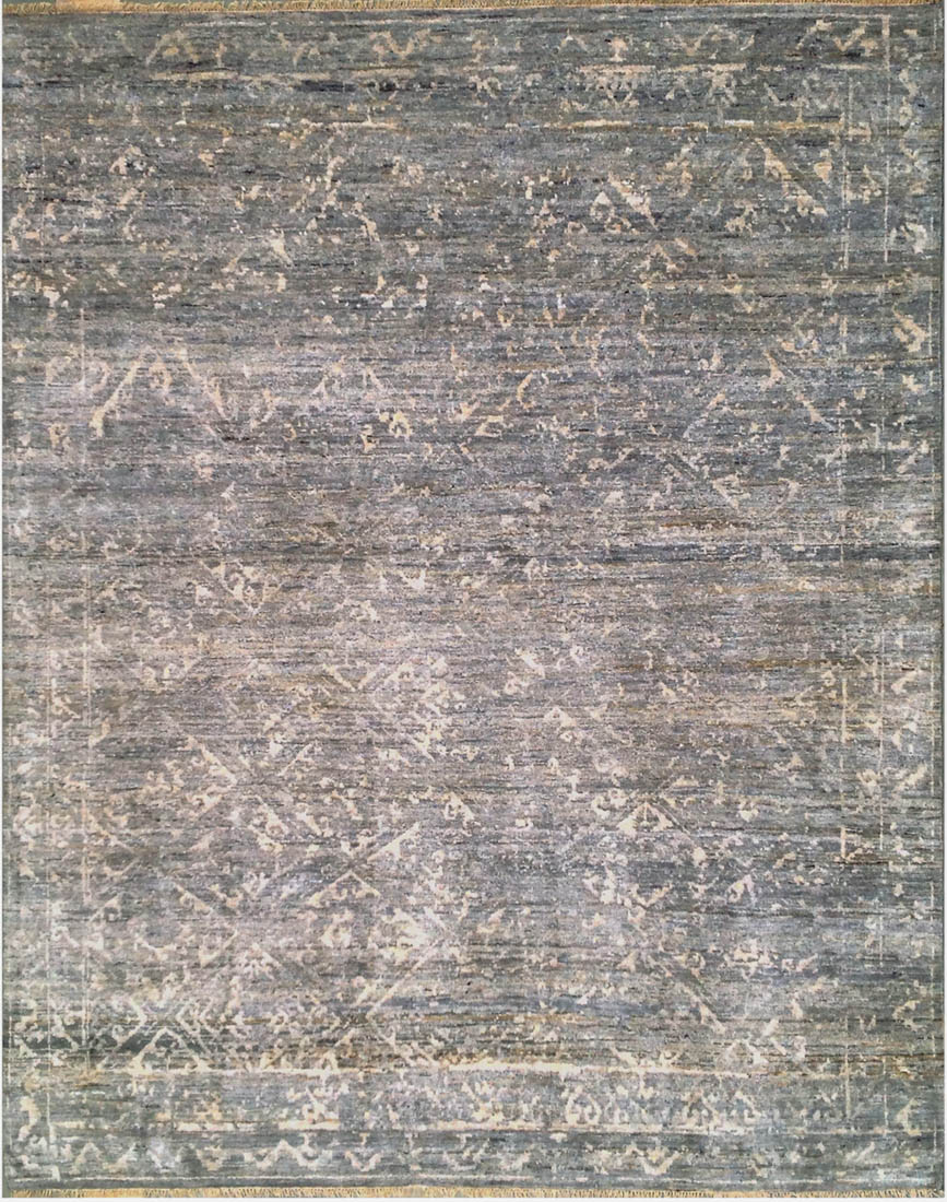 modern silk textured rug