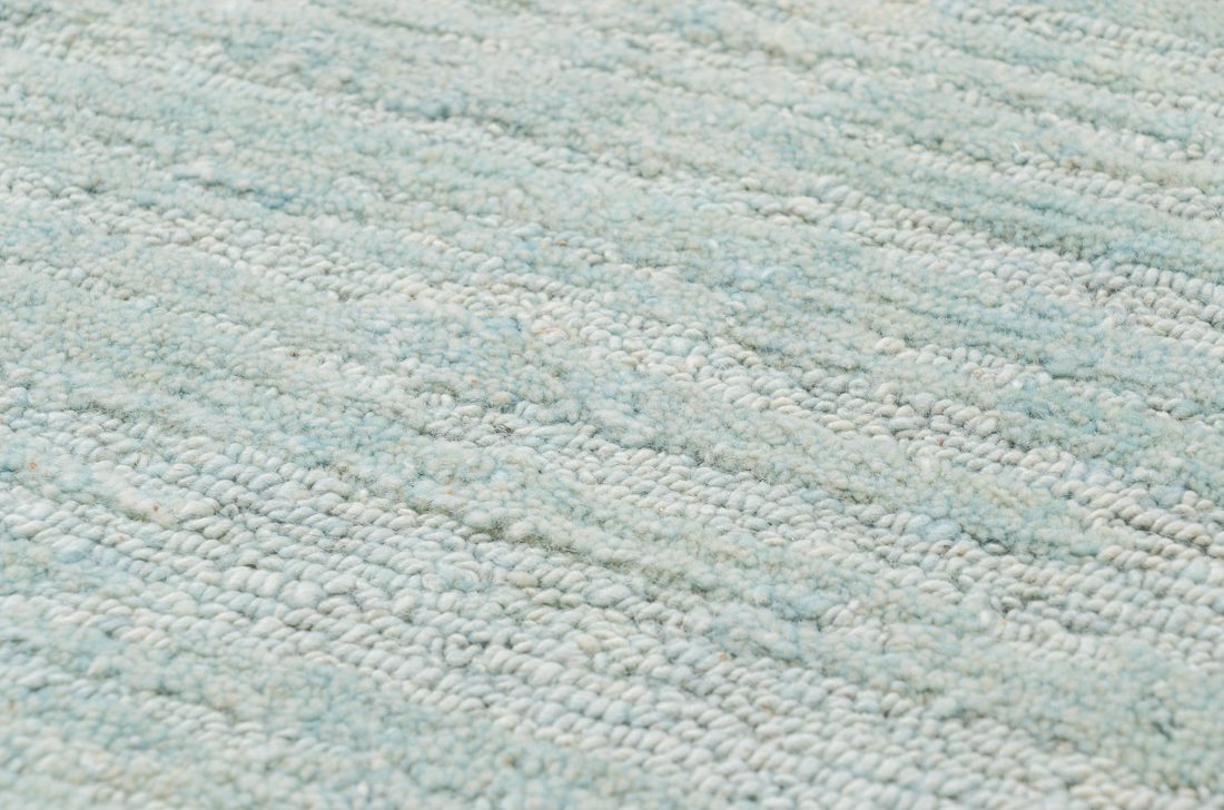 Essential Wool Knotted Loop Cut Deep Green/Cyan Rug - Kebabian's Rugs