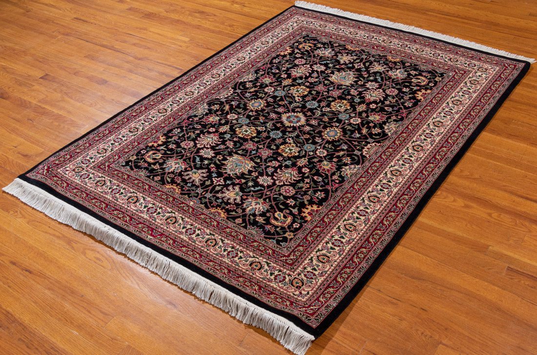 Very Fine Kashan Wool Rug - Kebabian's Rugs