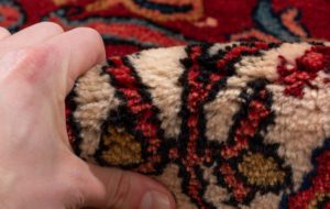 semi-antique persian heriz rug
