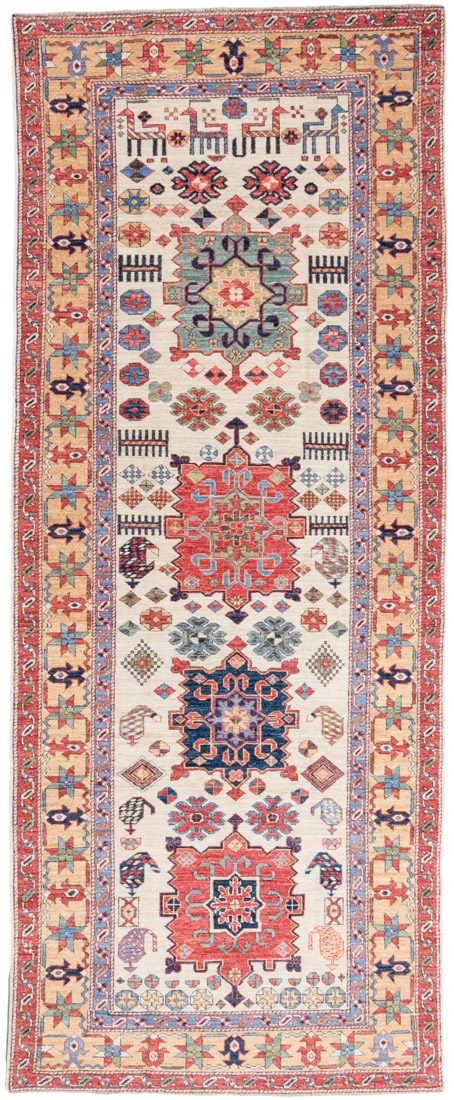 Luxe Tribal Northwest Persian Design Ivory Gold Wide Runner Rug Kebabian S Rugs