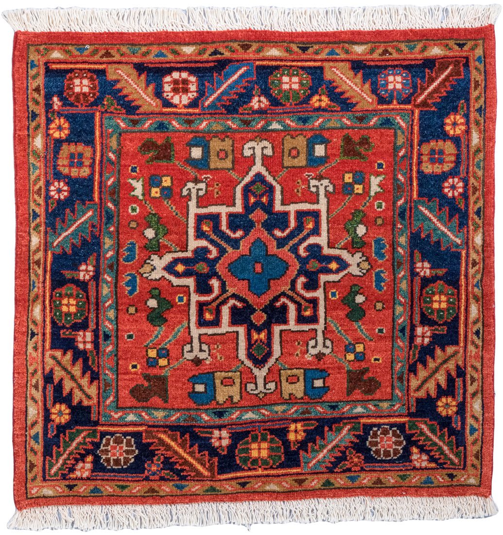 heriz square wool rug