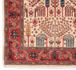 persian bidjar trees wool rug