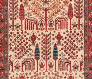 persian bidjar trees wool rug