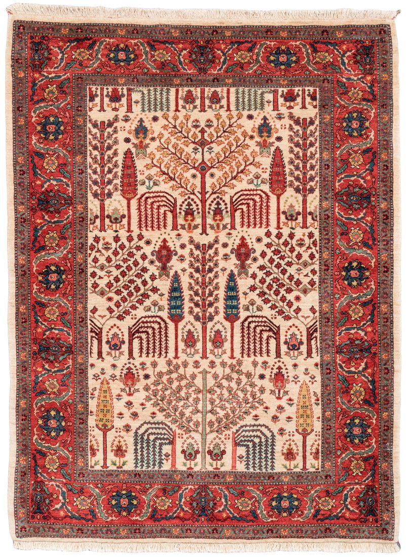 persian bidjar trees wool rug