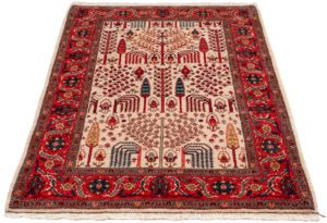 persian bidjar trees wool rug