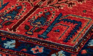 persian khamsehbaf square wool rug