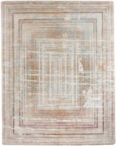 contemporary wool and silk rug