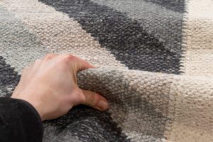 contemporary wool viscose rug