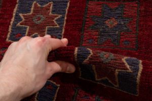 vintage afghan wool rug