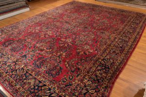 antique persian sarouk wool rug