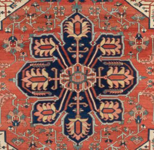 antique persian serapi wool rug