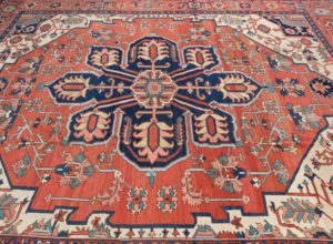 antique persian serapi wool rug