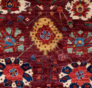kurdish blossoms tribal wool rug