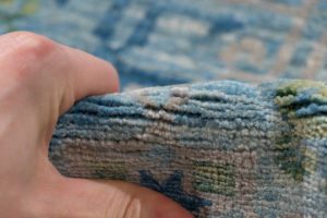 kuba handwoven wool rug
