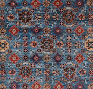 kuba handwoven tribal rug