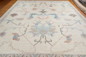 oushak tribal wool rug