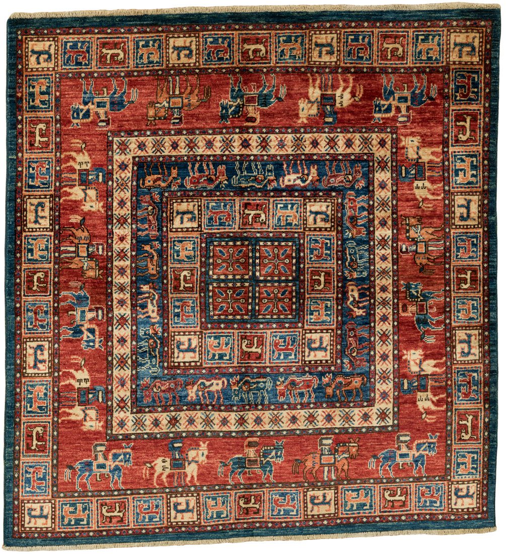 pazyryk square rug