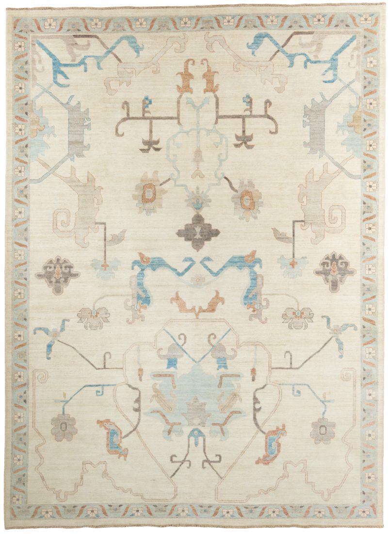 contemporary oushak wool rug