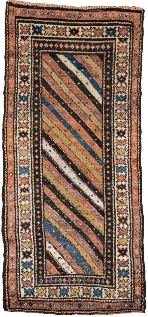 Persian Kurd Diagonal Stripes Rug