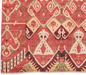 36685-Luxe_Textile_Fine_Ikat_Transitional_Wool_Rug-4'10''x7'0''-Afghanistan-1-Border