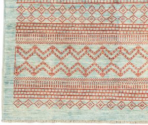 38712-Moroccan_Contemporary_Blue_Red_Wool_Rug-4'1''x6'1''-Afghanistan-1-Border